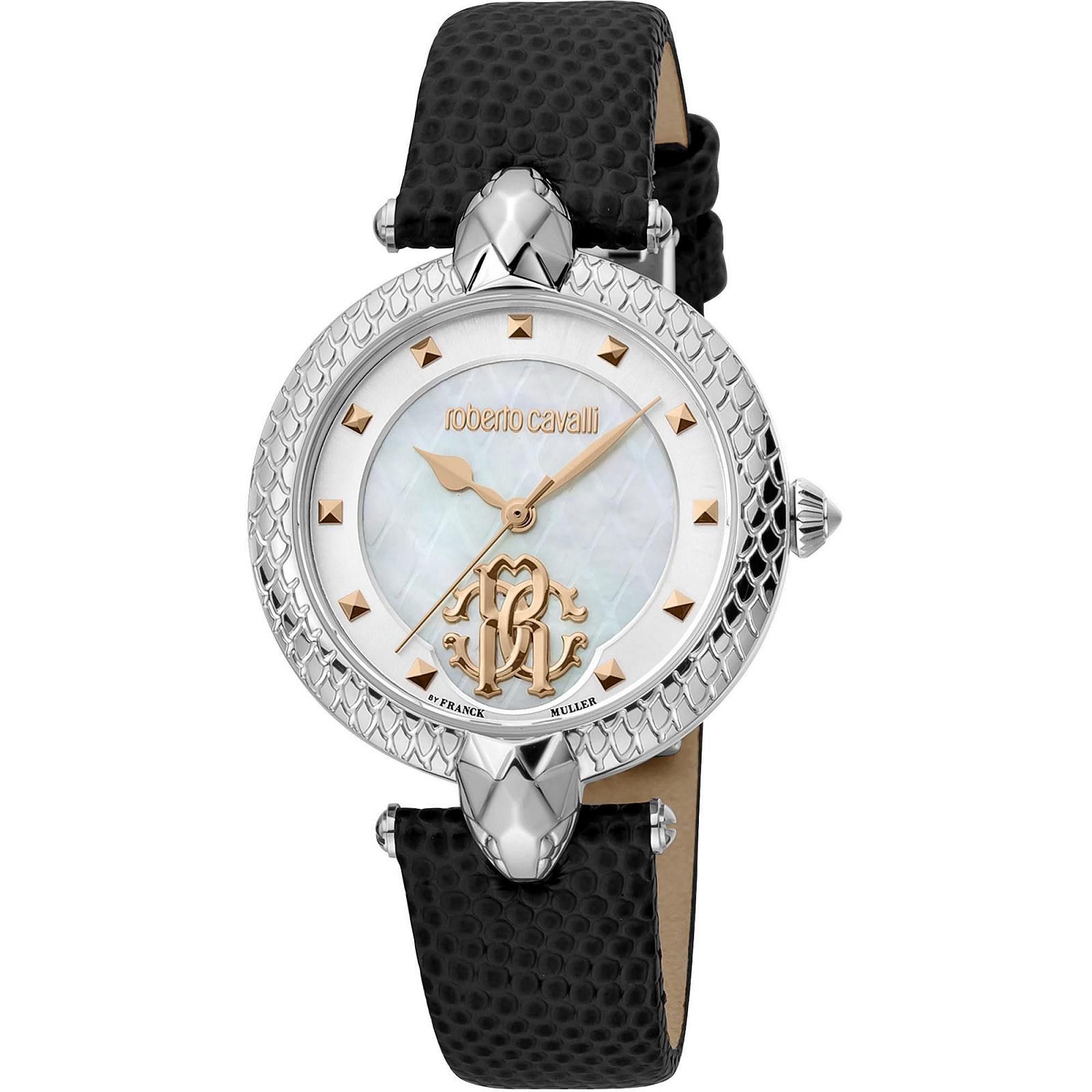 Аналоговий годинник Roberto Cavalli by Franck Muller Antique White RV1L130L0011 зі шкіряним ремінцем, фото №1