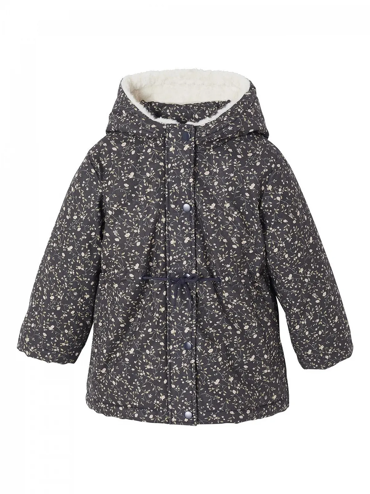 Куртка з капюшоном Vertbaudet для дівчат з підкладкою зі штучного хутра та переробленим наповнювачем, фото №1