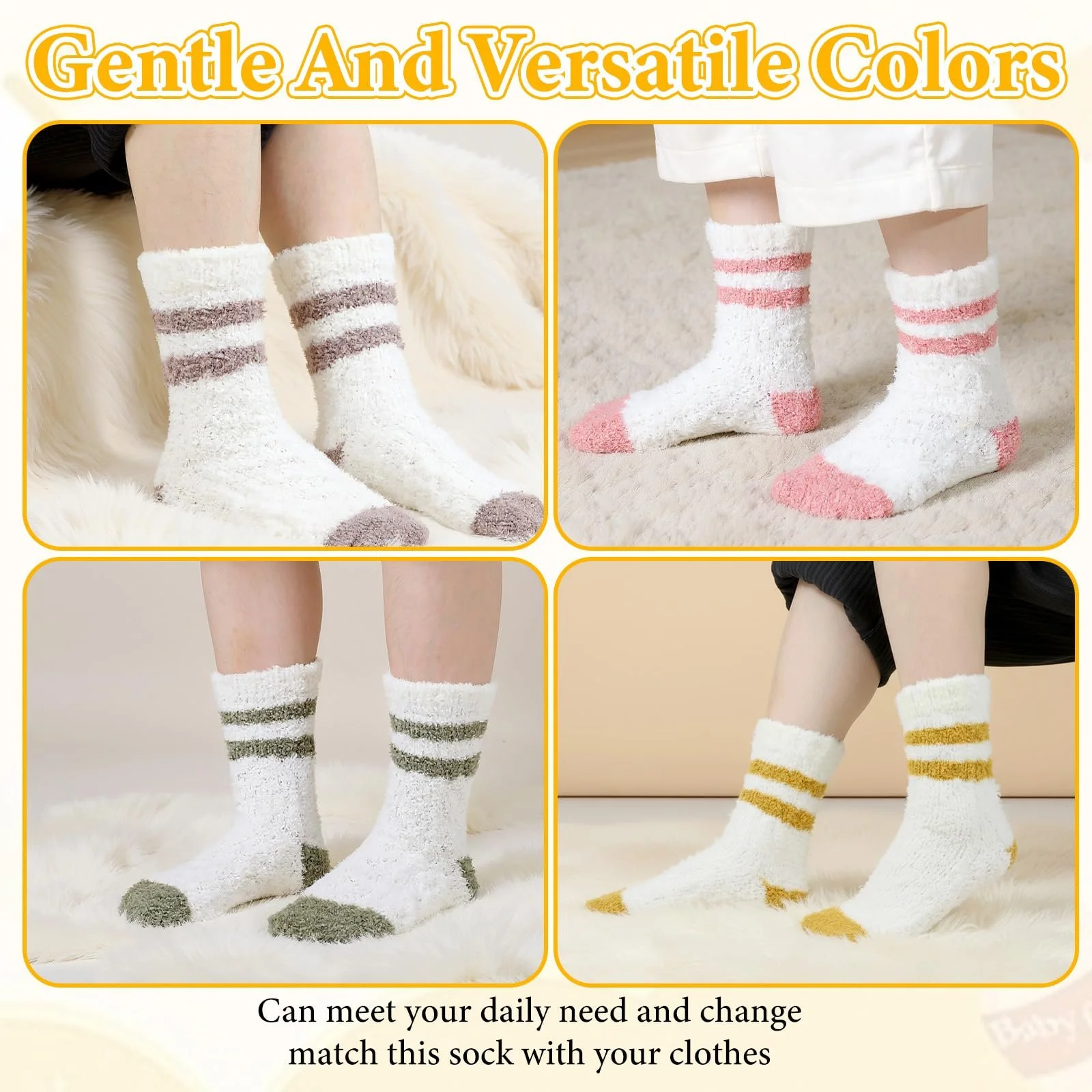 Шкарпетки Жіночі М'які Пухнасті (36-42) 4 пари, фото №4
