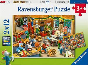 Купити Дитячий пазл Ravensburger Christmas Workshop 2 x 12 деталей - Фото 1 Дитячий пазл Ravensburger Christmas Workshop 2 x 12 деталей - Фото 1