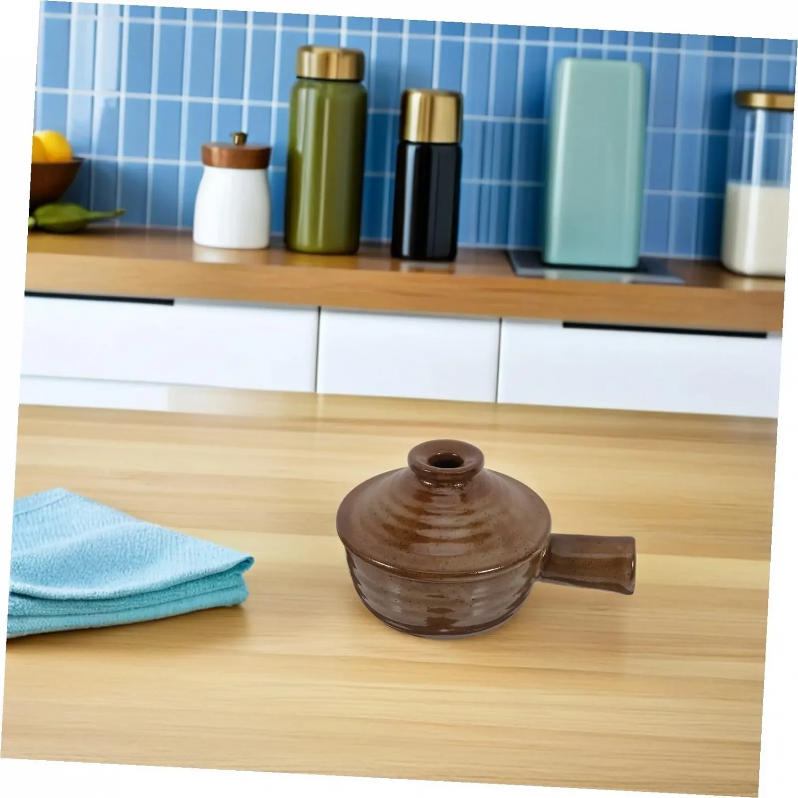 Набор из 2 кастрюль Cabilock керамические для микроволновой печи с крышкой, фото №7