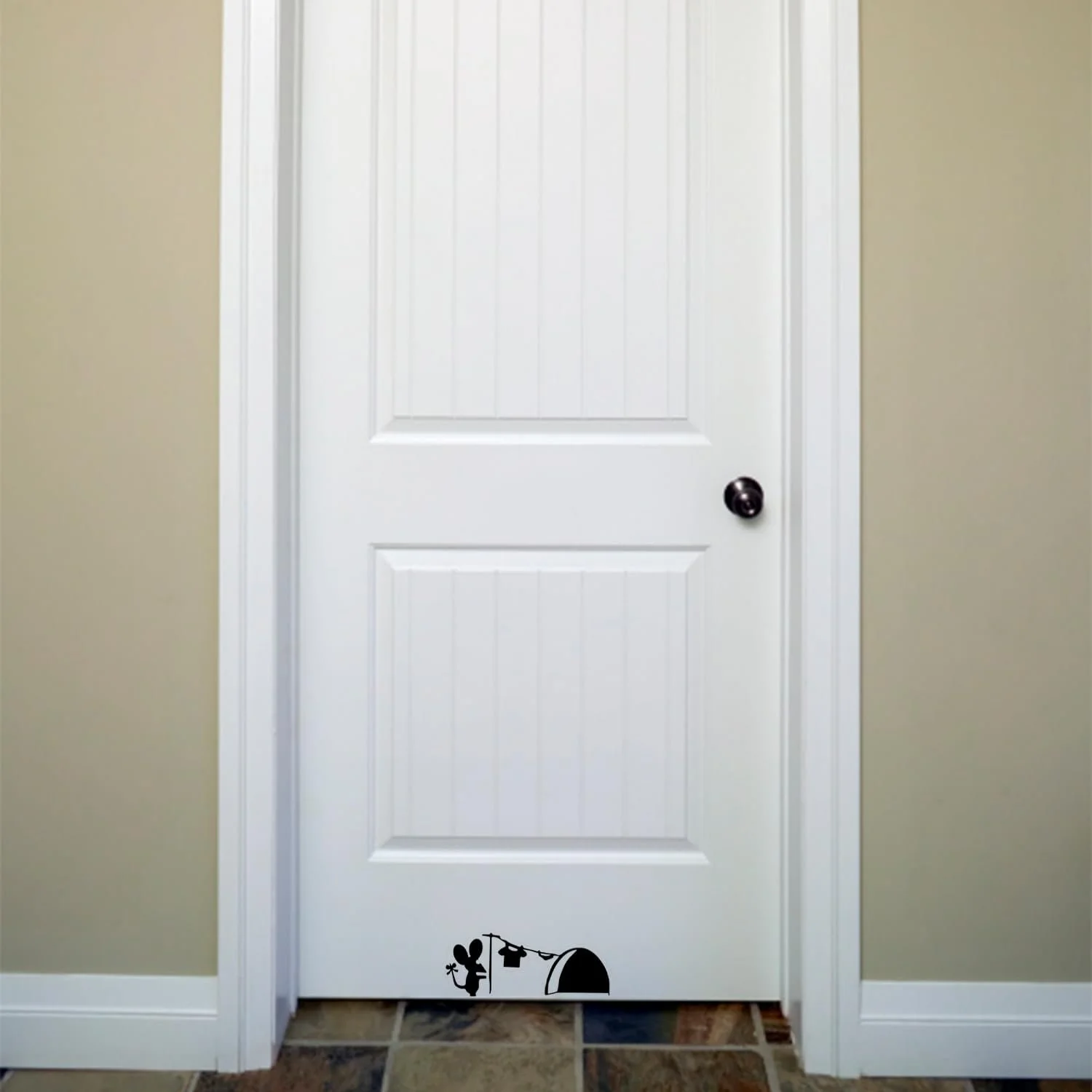 Наклейки на стіну 2 шт Щуряча нора Чорний, фото №4