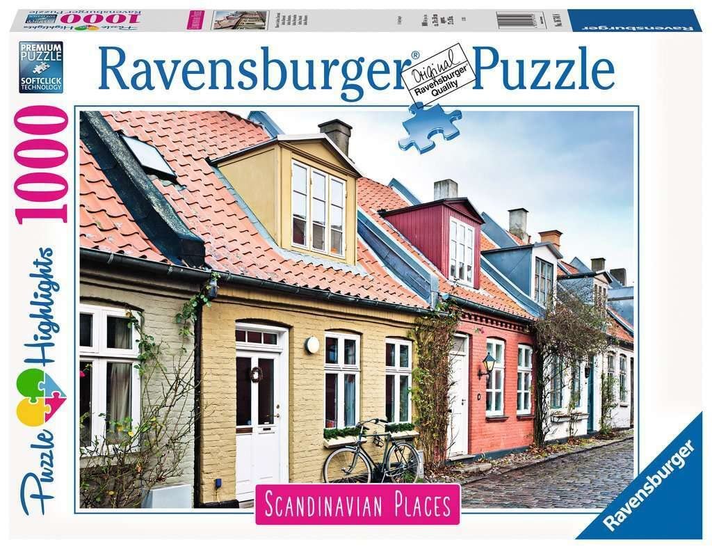 Пазл Ravensburger Scandinavian Places 16741 Houses in Aarhus 1000 деталей, фото №1