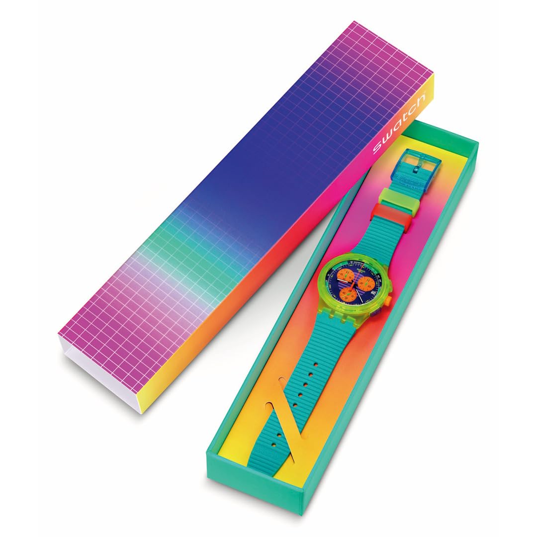 Часы Swatch Neon Wave Спортивные Зеленый, винтаж, фото №5 Часы Swatch Neon Wave Спортивные Зеленый, винтаж, фото №5