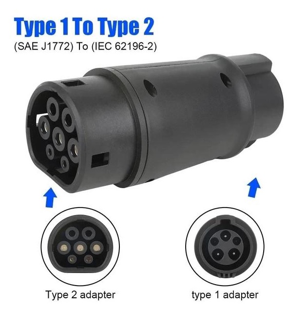 Переходник Type 1 Mennekes IEC 62196-2- 2 Bluefield J1772 Black 8050568, фото №5 Переходник Type 1 Mennekes IEC 62196-2- 2 Bluefield J1772 Black 8050568, фото №5