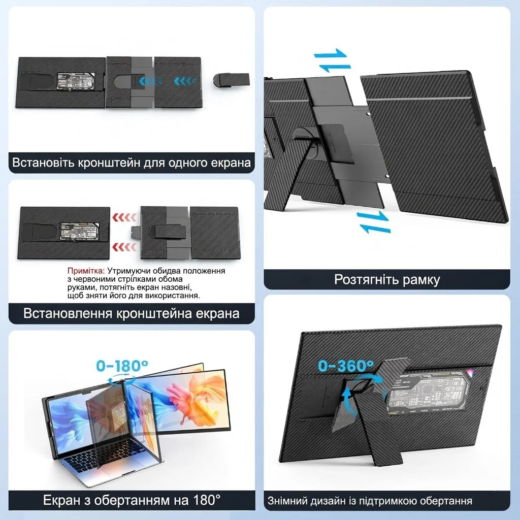 Монітор портативний 15.6" Kwumsy P5 Full HD IPS 60 Гц, фото №4