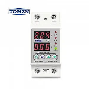 Реле контролю напруги Tomzn TOVPD1-60-EC 60A 220V з дисплеєм - Фото 1
