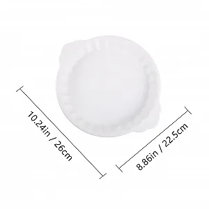 Форма для запекания керамическая круглая с ручками термостойкая белая synthetic.ua - Фото 1