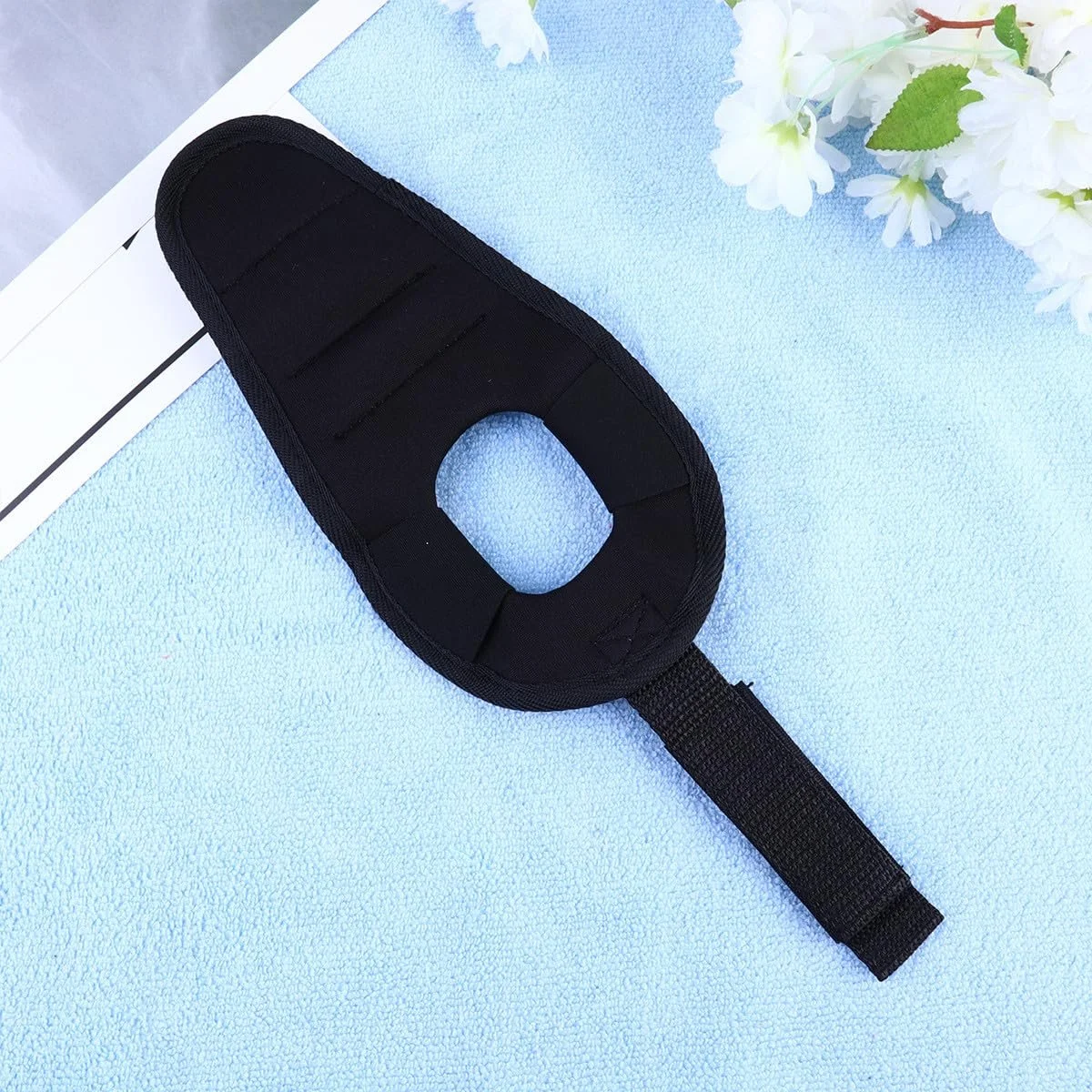 Рукавичка для дайвінгу DOITOOL з регульованим нейлоновим тримачем, ремінець на зап'ястя для підводних ліхтарів 25–33 мм, м'яка, чорна, вільні руки для дайвінгу, нічної риболовлі та ін., фото №6