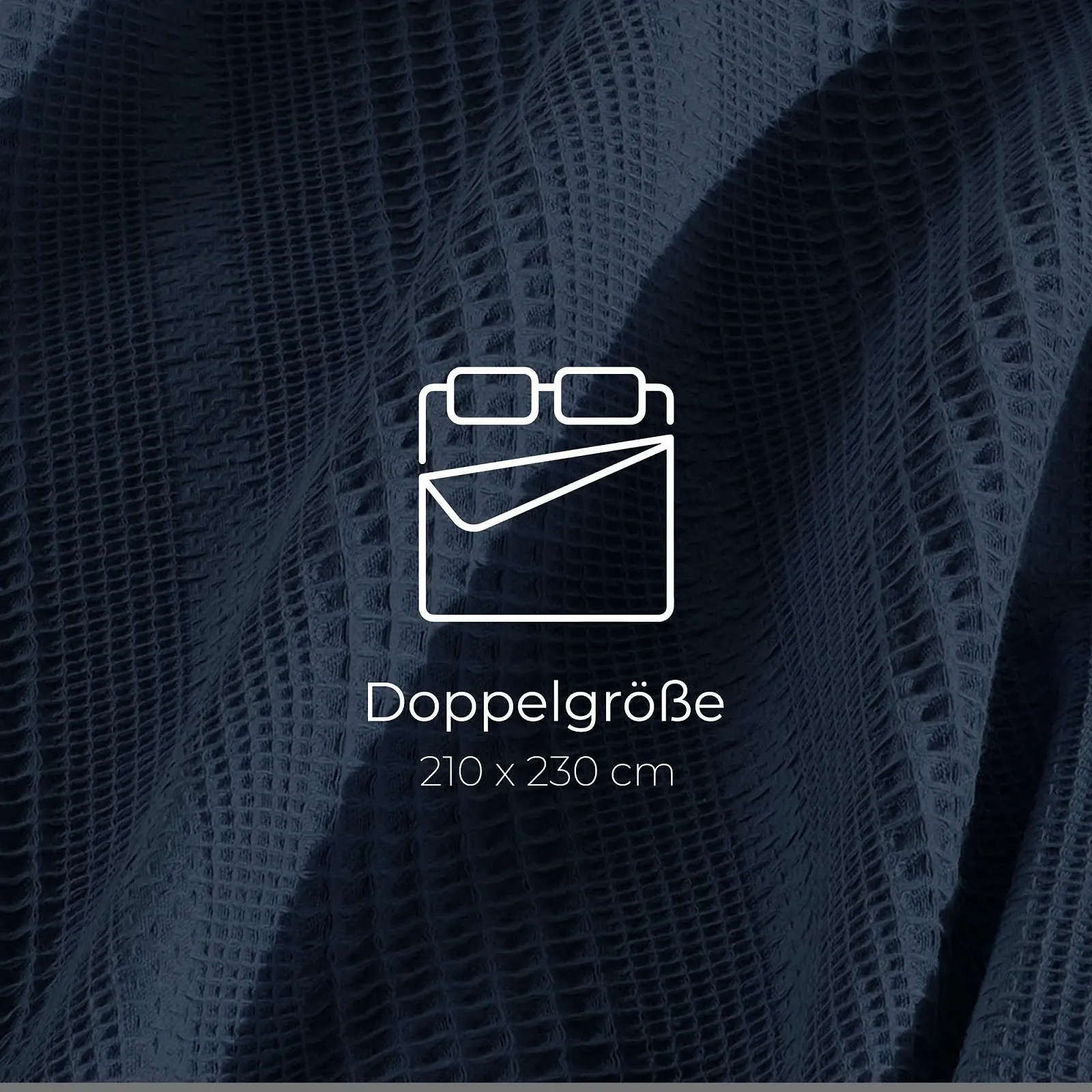 Покривало Elart Elegant Versatile, бавовняне літнє, легке та м'яке піке, ідеальне для сім'ї, блакитне, 210 x 230 см, фото №8