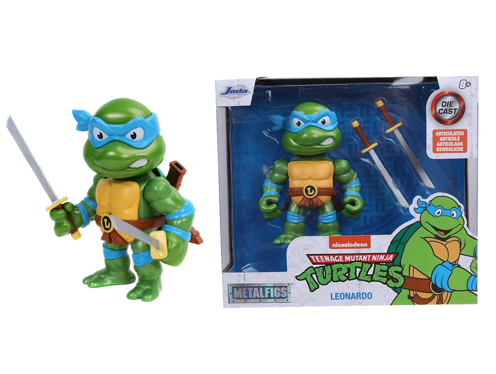 Колекційна ігрова фігурка Jada Toys Turtles Leonardo 10 см Зелений/Синій, фото №7