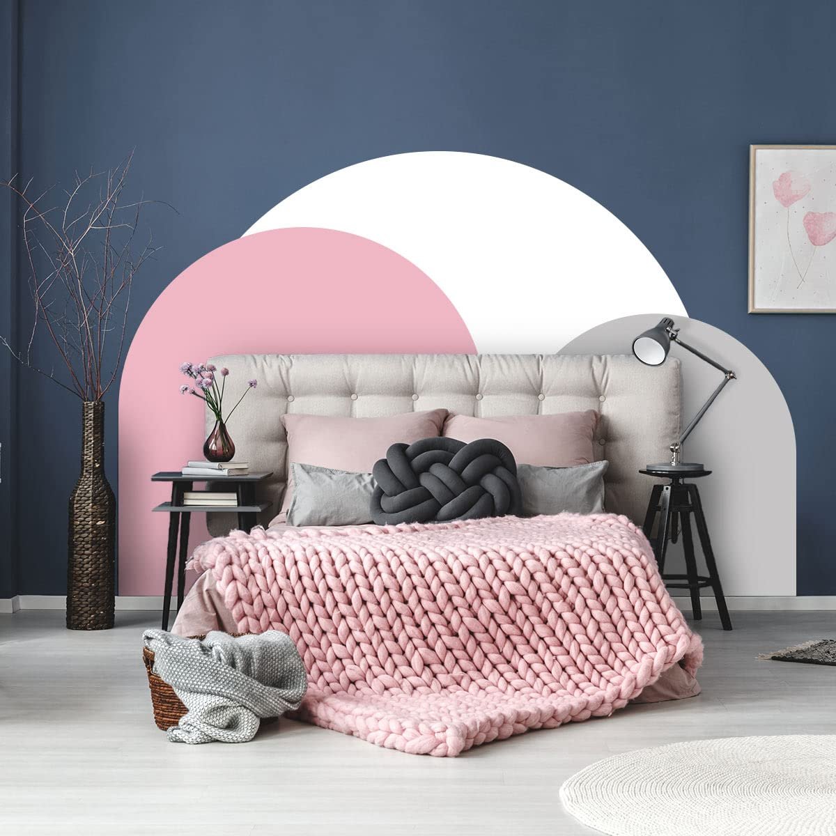 Наклейка на стіну Mood Напівкругла Самоклейна L200 x H150 см Оливково-зелена, фото №4