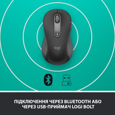 Мышка Logitech Signature M650 L Wireless LEFT Graphite (910-006239), фото №5 Мышка Logitech Signature M650 L Wireless LEFT Graphite (910-006239), фото №5