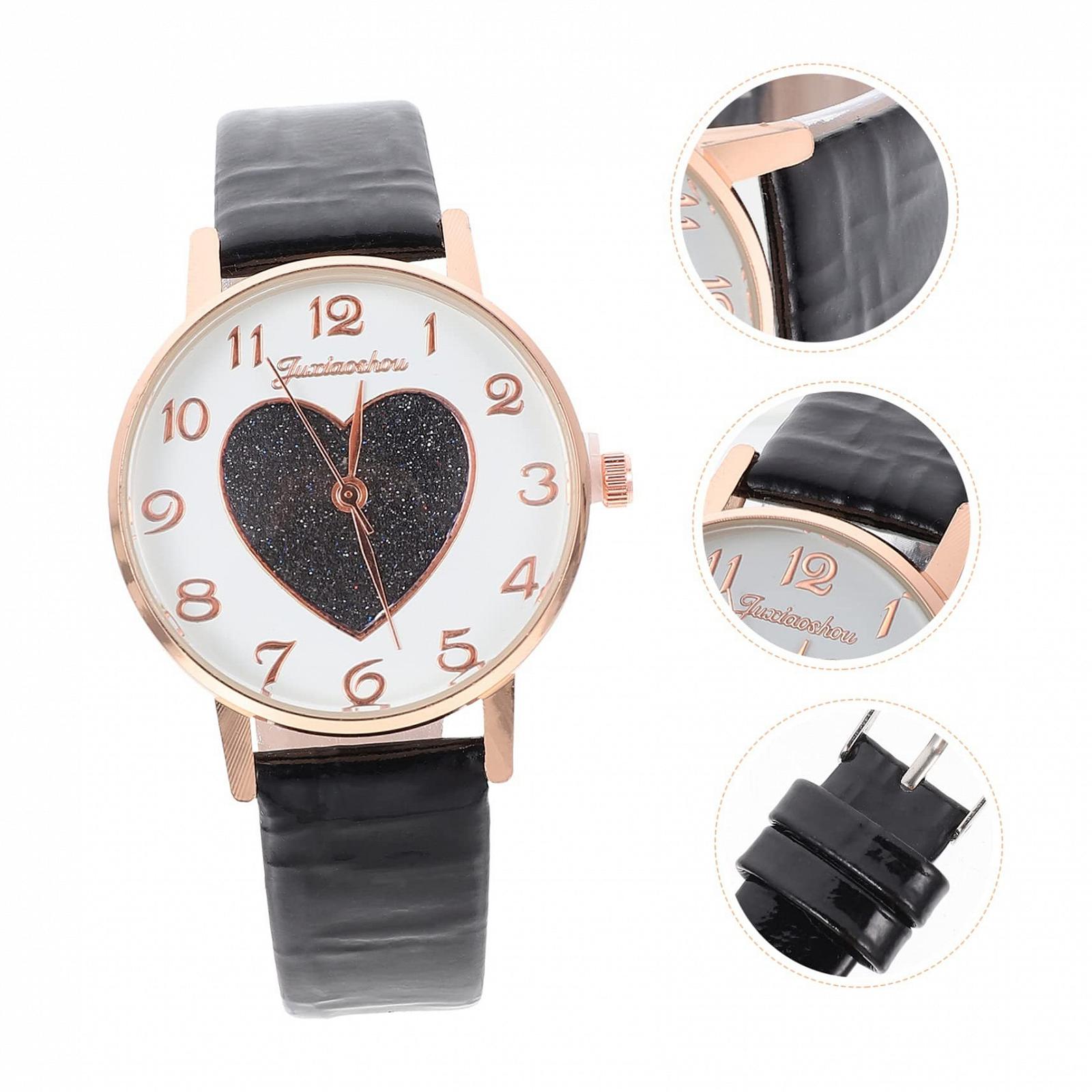 Часы VALICLUD Портативный реквизит Ореховая Пластина Черный Поднос Подносы Овальные Наклейки Наручные часы Браслет Наклейка Дисплей Четыре Синий Реквизит Искусство Настольный столик Сиденье Черная Кожа, фото №2