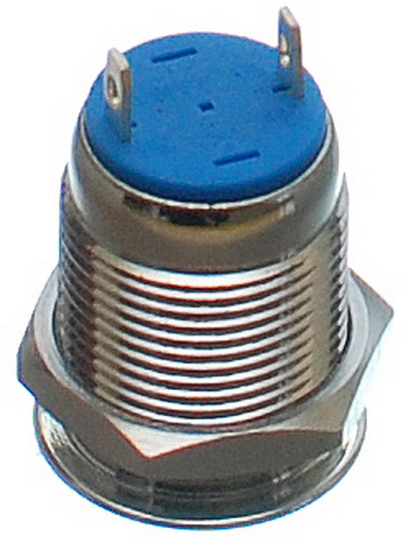 Кнопка антивандальна VJ Parts d14mm стрижка 12mm h18mm 2 контакту, фото №2
