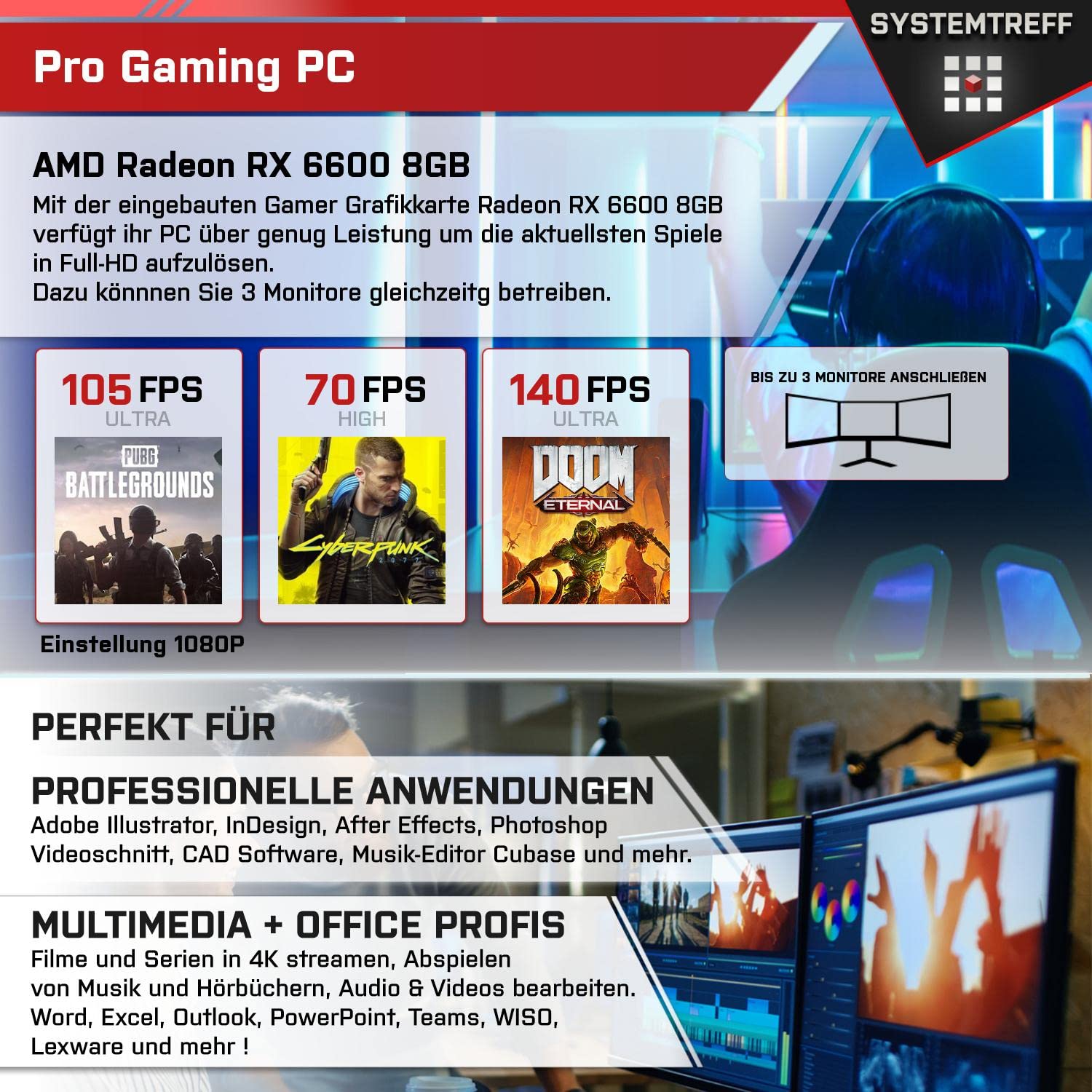 Настольный ПК AMD Gaming Variant, фото №5 Настольный ПК AMD Gaming Variant, фото №5