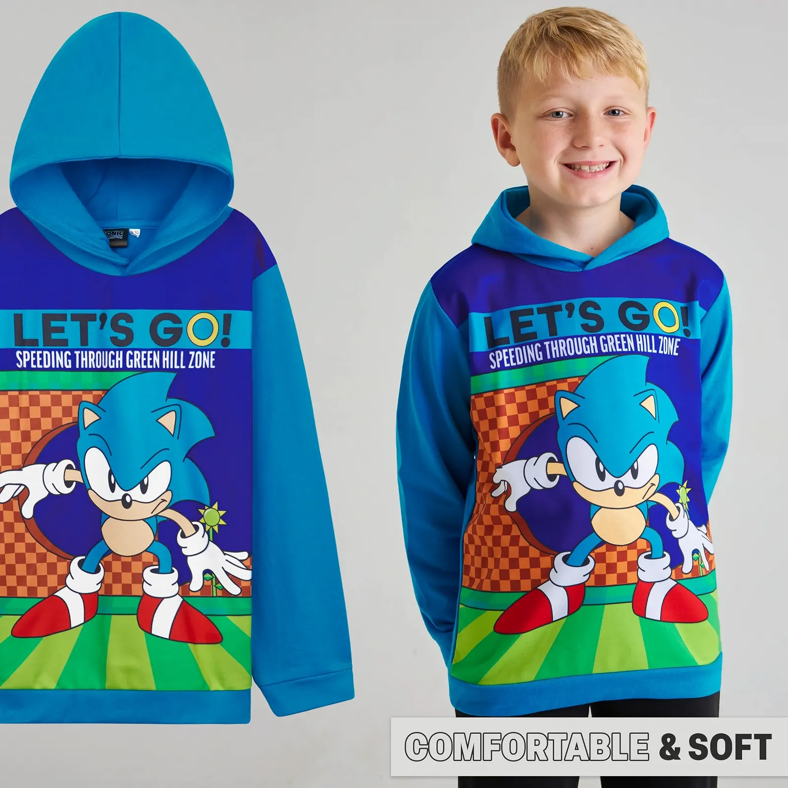 Худі SONIC THE HEDGEHOG Shadow Knuckles Tails для хлопчиків, фото №5 Худі SONIC THE HEDGEHOG Shadow Knuckles Tails для хлопчиків, фото №5