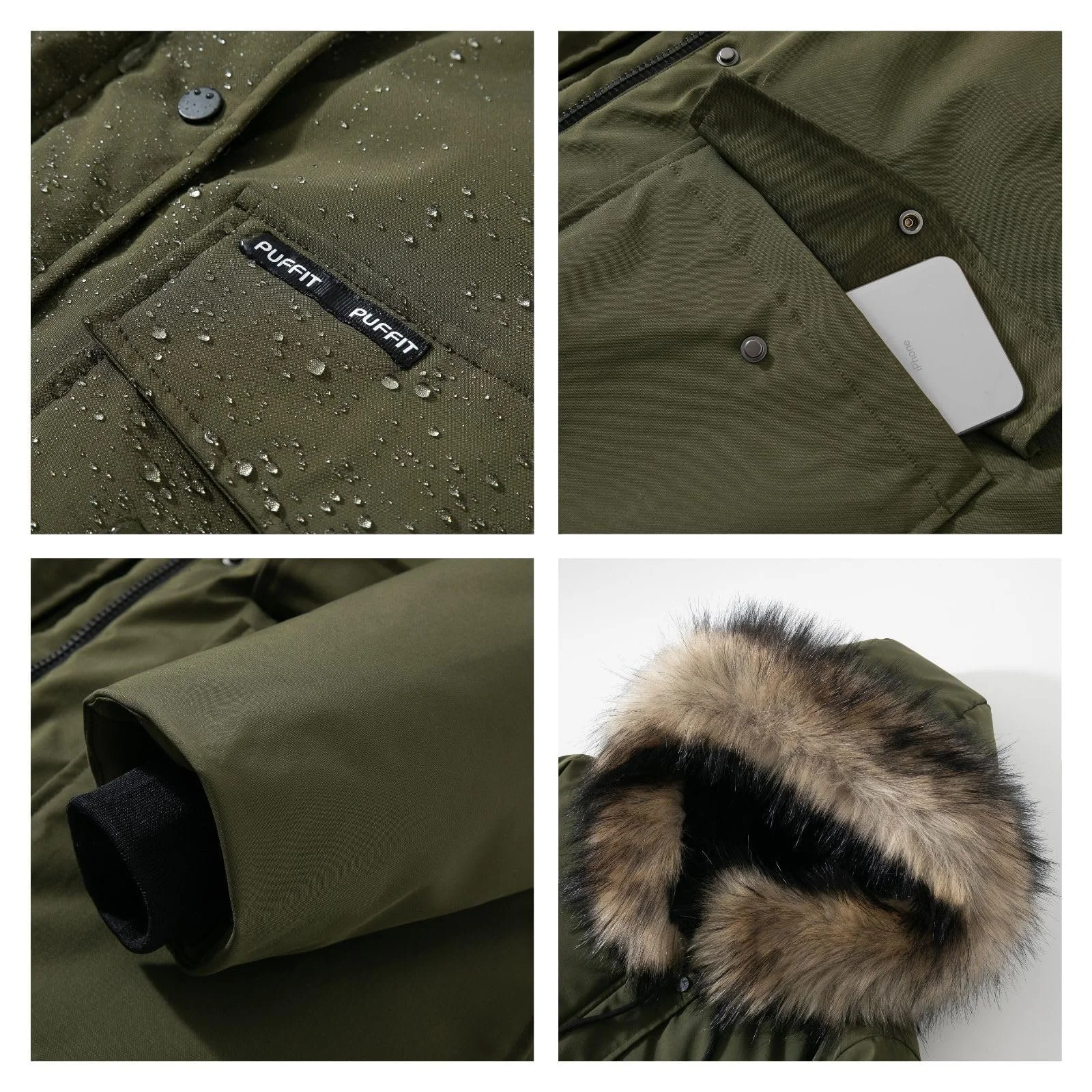 Женская зимняя парка PUFFIT Водонепроницаемое, фото №4