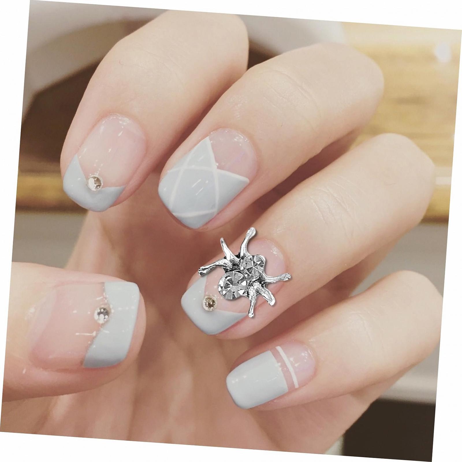 Украшения для ногтей Череп Пауки 30 шт. Металлические украшения для дизайна ногтей на Хэллоуин и карнавал, фото №9