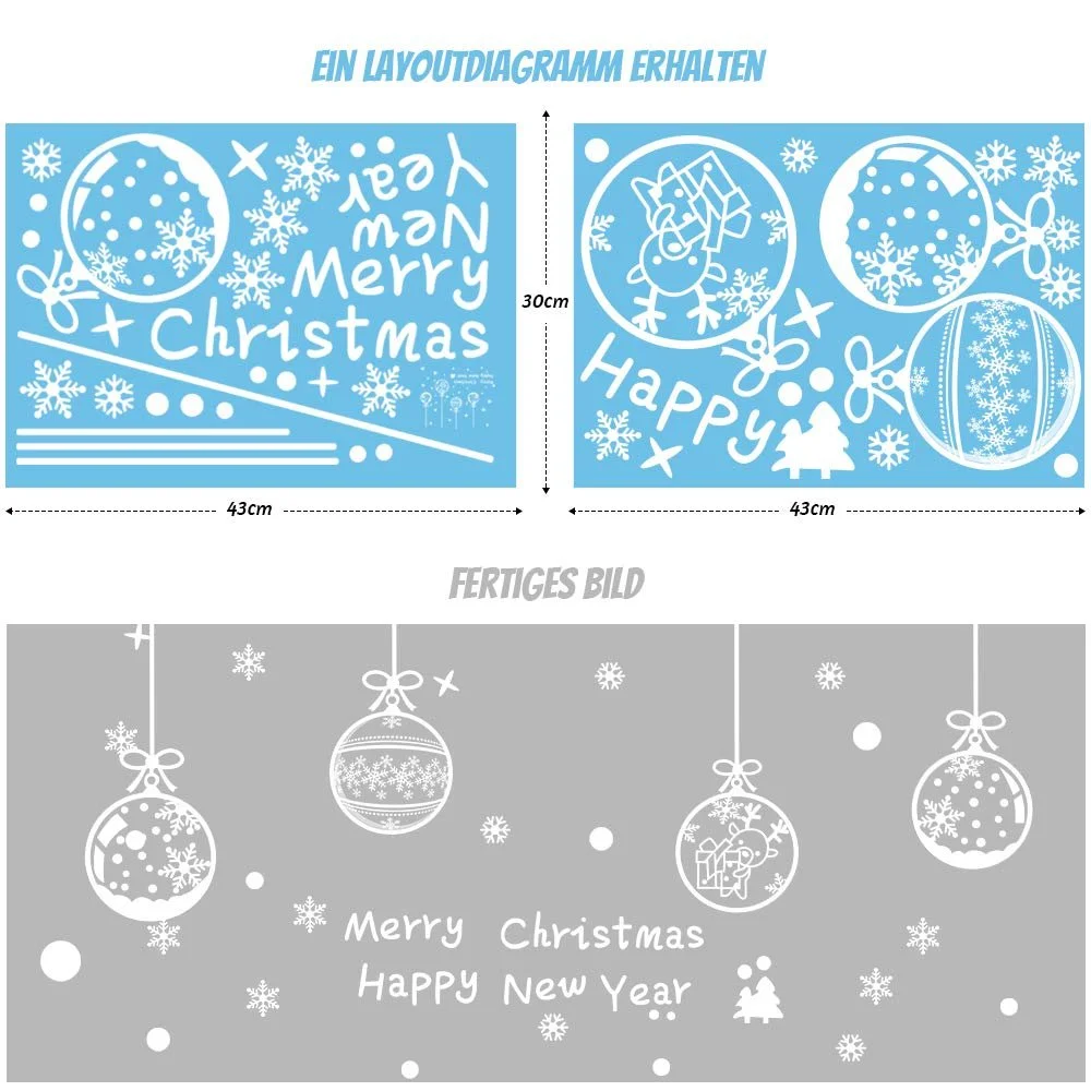 Наклейки на вікна Сніжинки та зірки 43 х 30 см 4 шт., фото №5 Наклейки на вікна Сніжинки та зірки 43 х 30 см 4 шт., фото №5