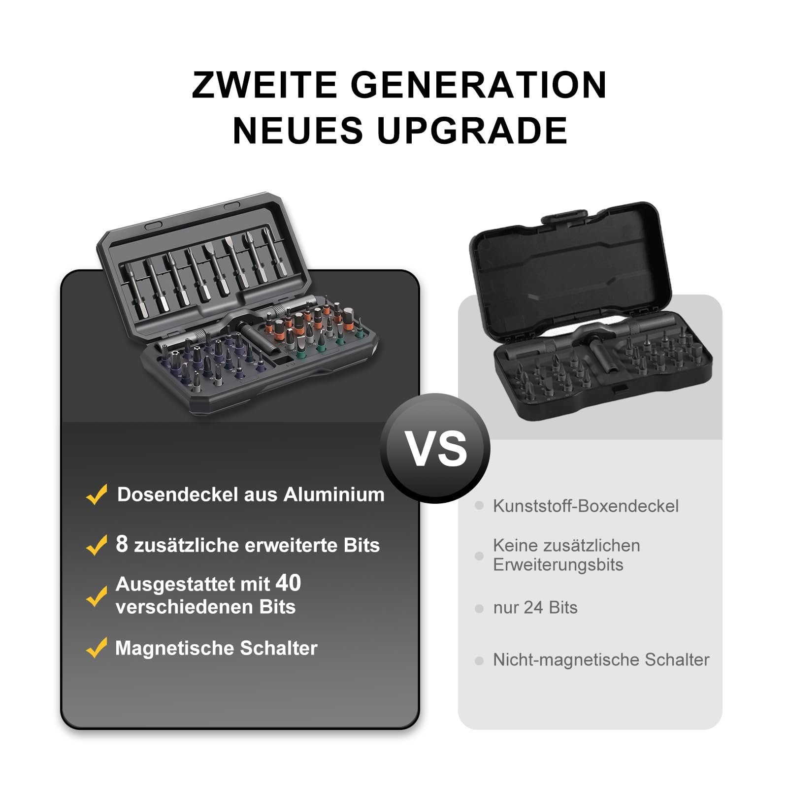 Набір викруток EZARC Precision Mechanic 42 в 1 з магнітною ручкою та знімним Т-образним трещітковим гачком, фото №3