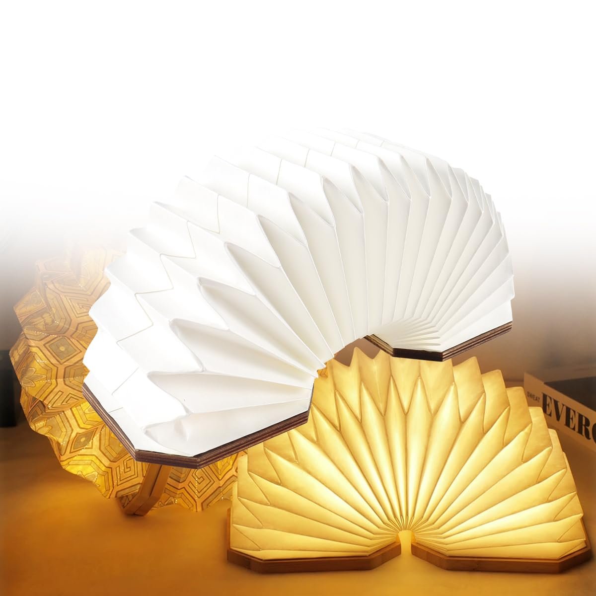 Настільна лампа Namvo Japanese Style House Портативна Дерев'яна Магнітний дизайн, фото №6