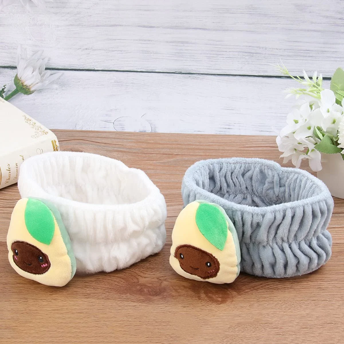 Пов'язка на голову Фрукти Косметика (2 шт.) Білий, фото №4