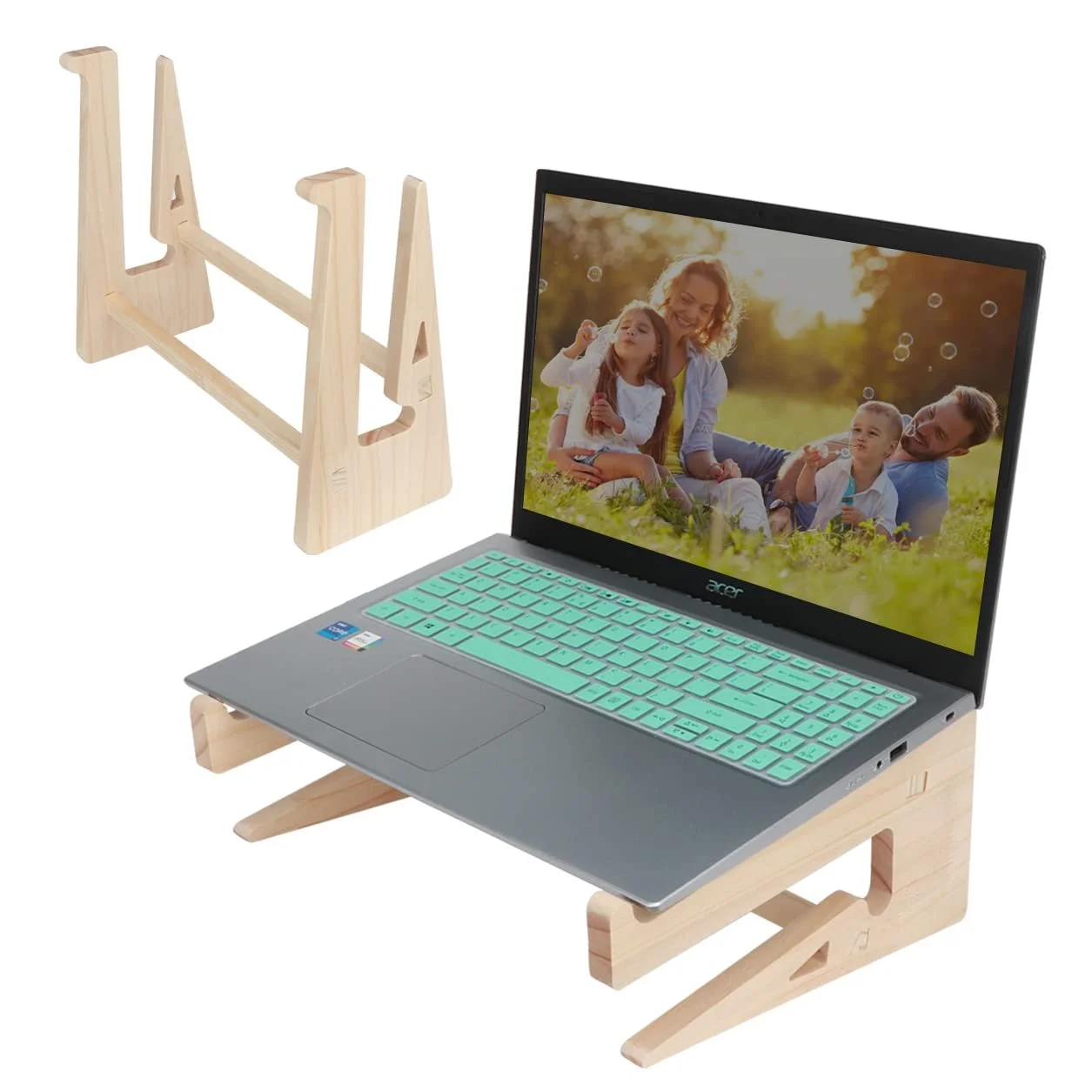 Подставка для ноутбука Деревянная Подставка для планшета Деревянный Ноутбук Подставка для ноутбука Вентилируемая Удобная высота Легко носить с собой (A), фото №1 Подставка для ноутбука Деревянная Подставка для планшета Деревянный Ноутбук Подставка для ноутбука Вентилируемая Удобная высота Легко носить с собой (A), фото №1