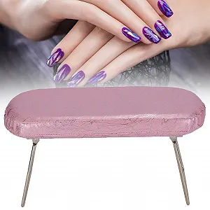 Підставка для рук Манікюрна PU-шкіра з тримачем Plum Pink synthetic.ua - Фото 1