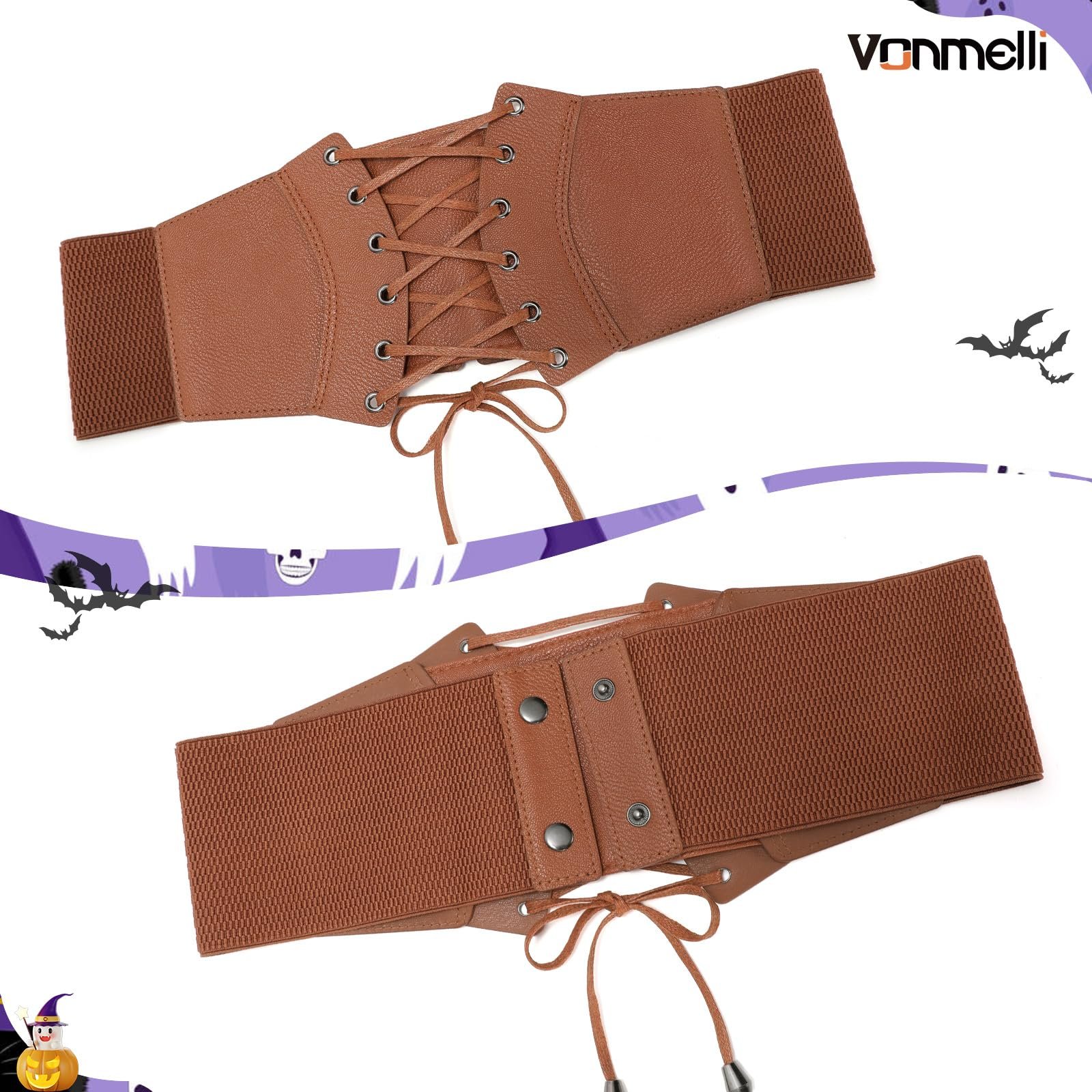 Корсетный пояс VONMELLI для женщин, корсет на шнуровке, высокая талия, эластичный пояс для костюмированных вечеринок на Хэллоуин, фото №6