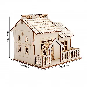 Скарбничка Villa House 15 x 14 x 13 см дерев'яна зі світлодіодним LED підсвічуванням synthetic.ua - Фото 1