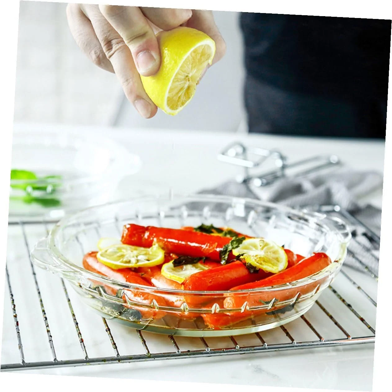 Форми для запікання Набір 2 шт. Скляні Термостійкі Прозорі, фото №6 Форми для запікання Набір 2 шт. Скляні Термостійкі Прозорі, фото №6