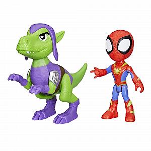 Набір фігурок Spidey and His Super Friends Dino Webs, Spidey та Goblin Raptor - Фото 1