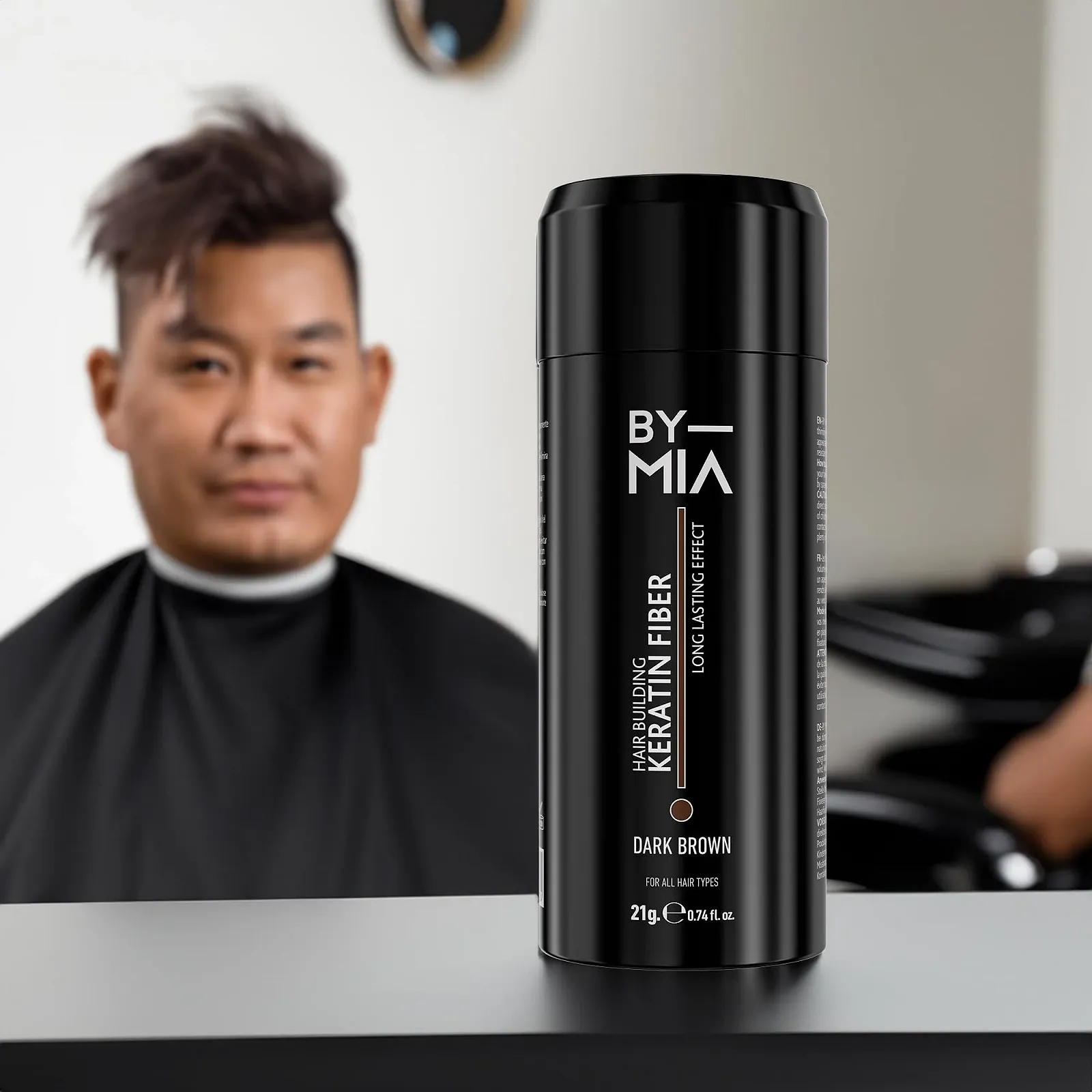 Волокна кератинові для волосся BY MIA 21 г Коричневий, фото №4 Волокна кератинові для волосся BY MIA 21 г Коричневий, фото №4