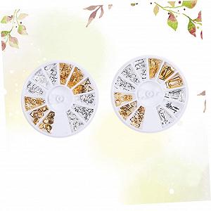 Заклепки для ногтей металлические геометрические 2 шт. synthetic.ua - Фото 1