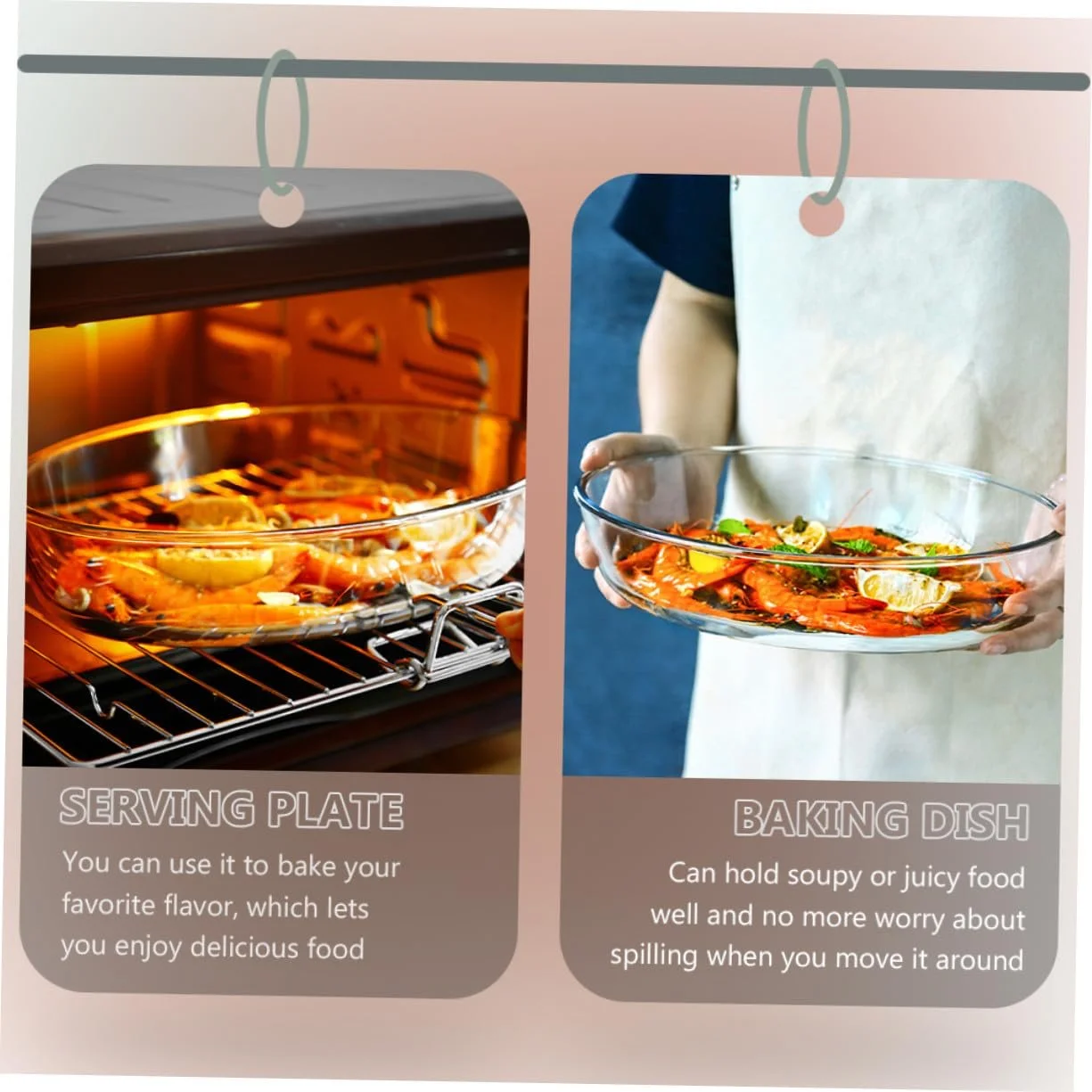 Форма для запікання овальна SOLUSTRE прозора, термостійка, для мікрохвильової печі, фото №9