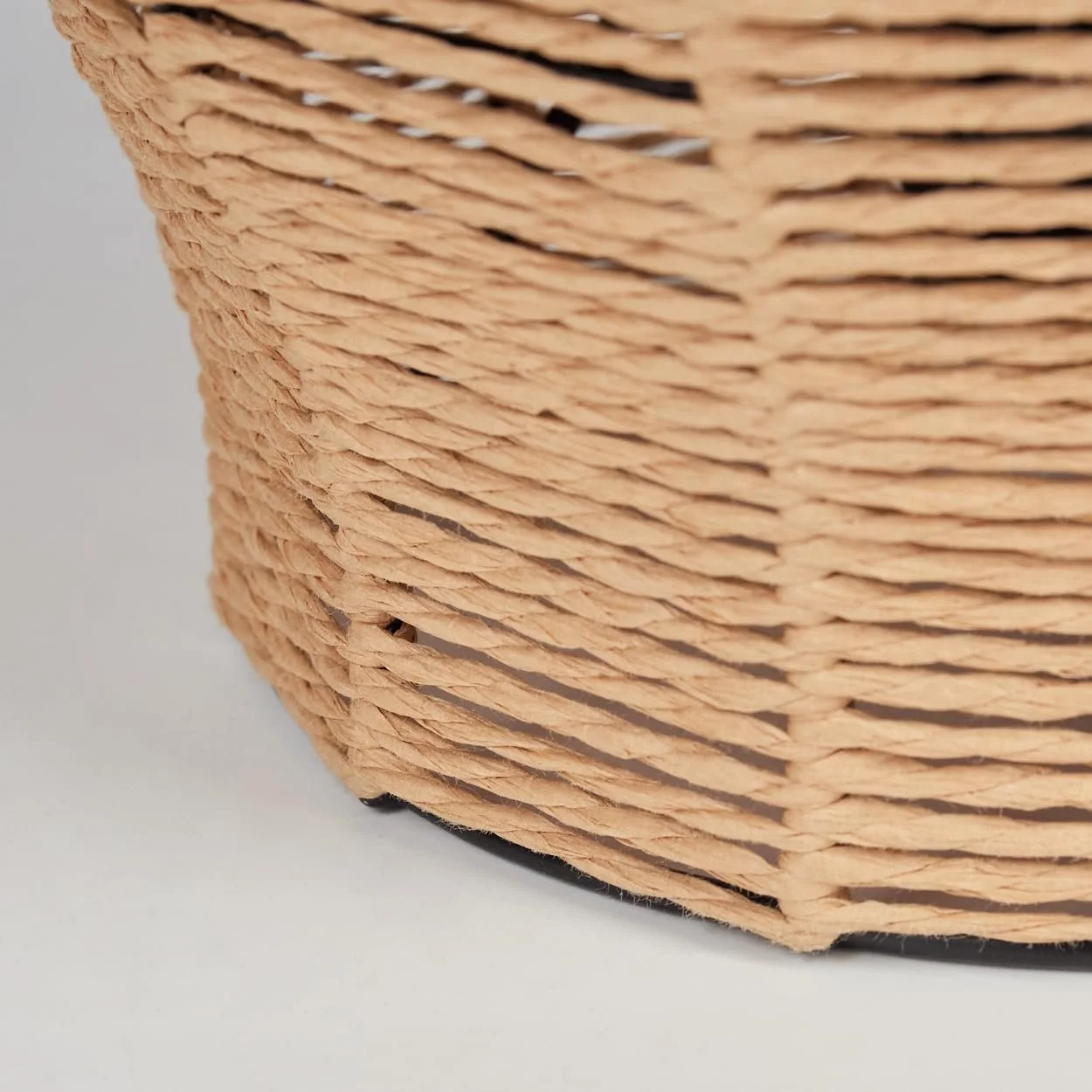 Настільна лампа HOFSTEIN Cardeira метал / рафія 30 см E27 Чорний/Натуральний, фото №6