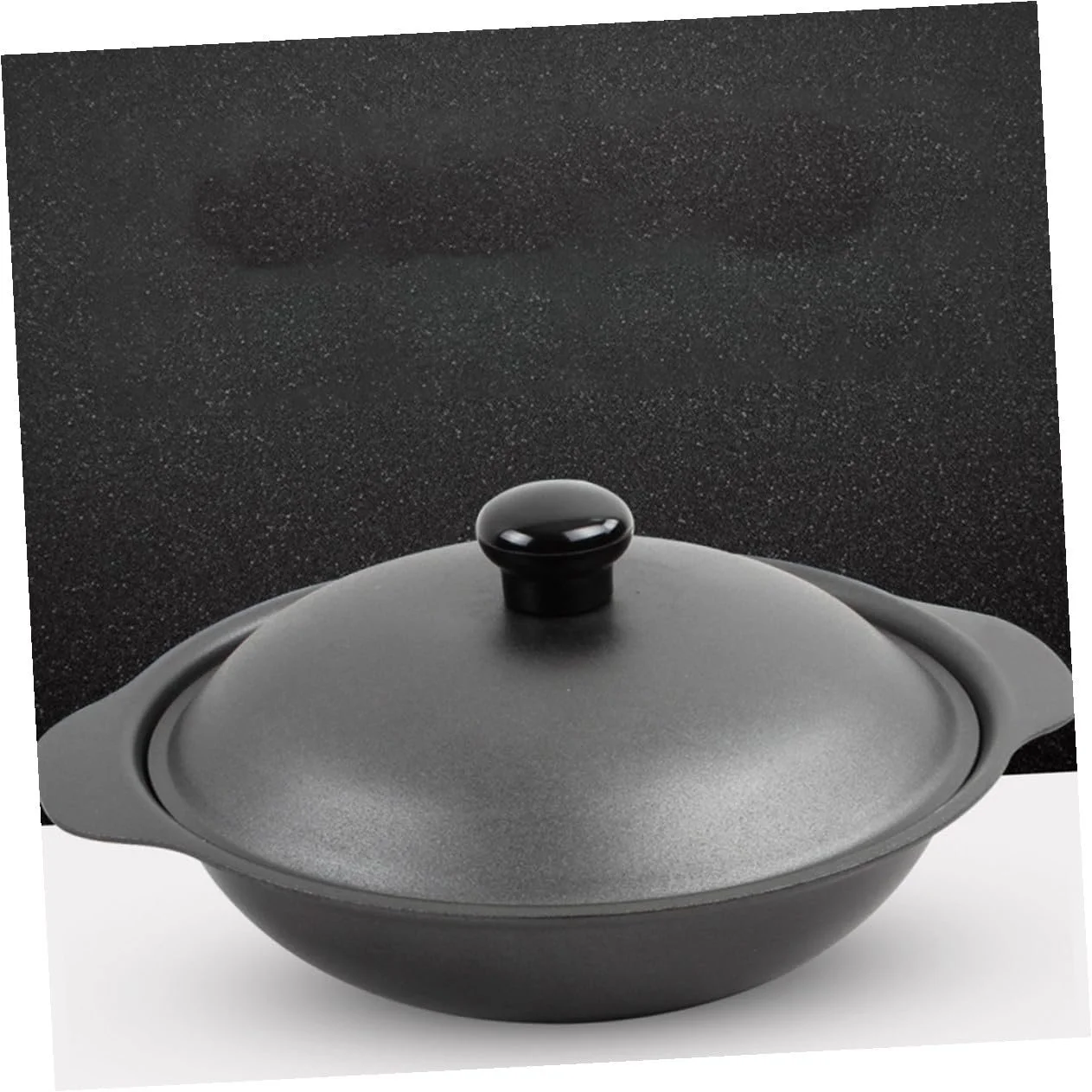 Каструля-жаровня OUNONA 18 см чавунна ударостійка кислотостійка енергоощадна, фото №8