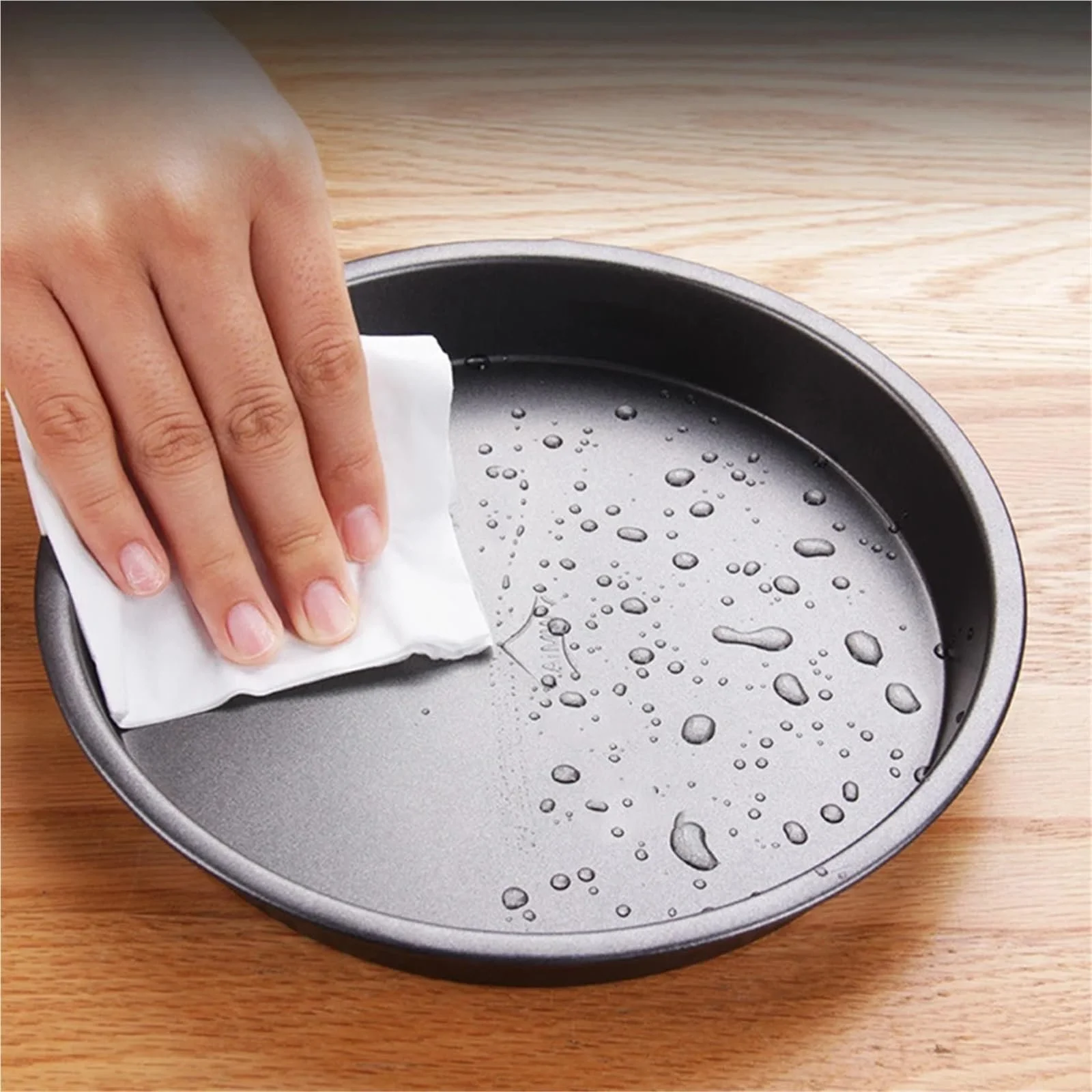 Набір форм для випікання піци 2 шт. 6-10" антипригарні вуглецева сталь чорні 25.3 см, фото №6