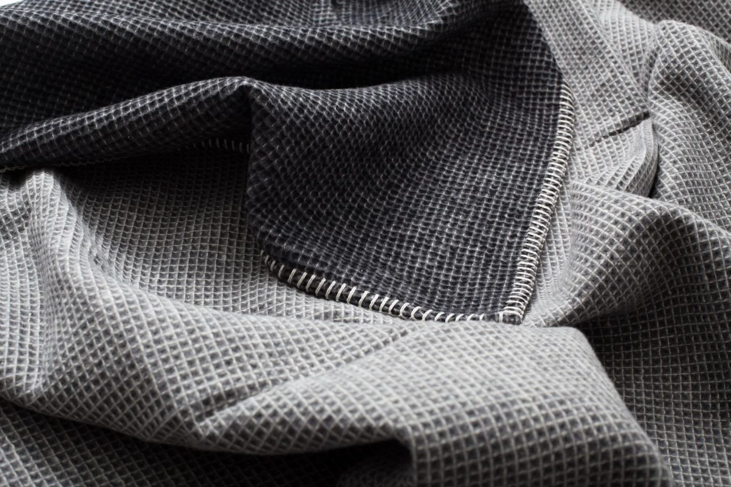 Вафельна Покривало David Fussenegger LIDO Антрацит 140 x 200 см, фото №2