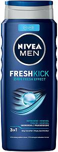 Гель для душу NIVEA MEN Fresh Kick з ментолом для тіла, обличчя та волосся 500 мл - Фото 1