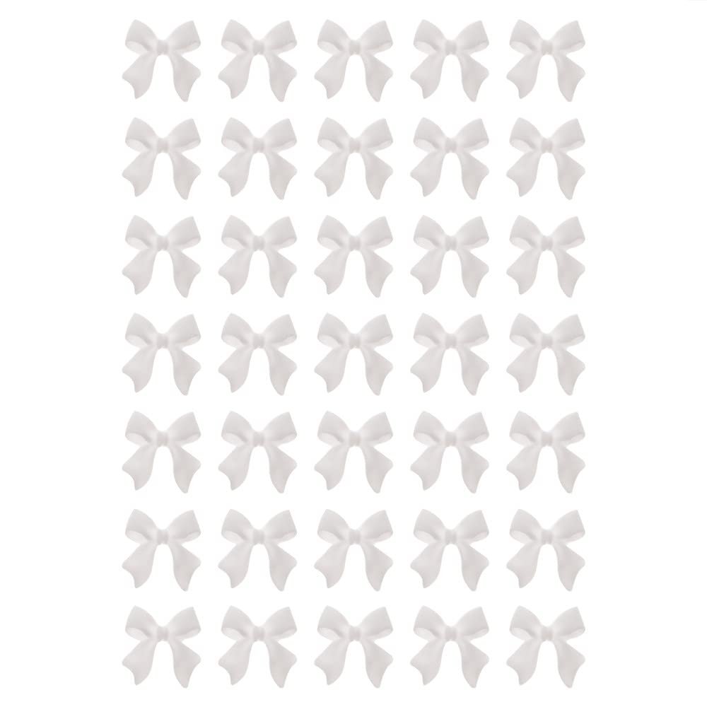 3D Міні-бантики Метелики Смола Білий, 100 шт, фото №1