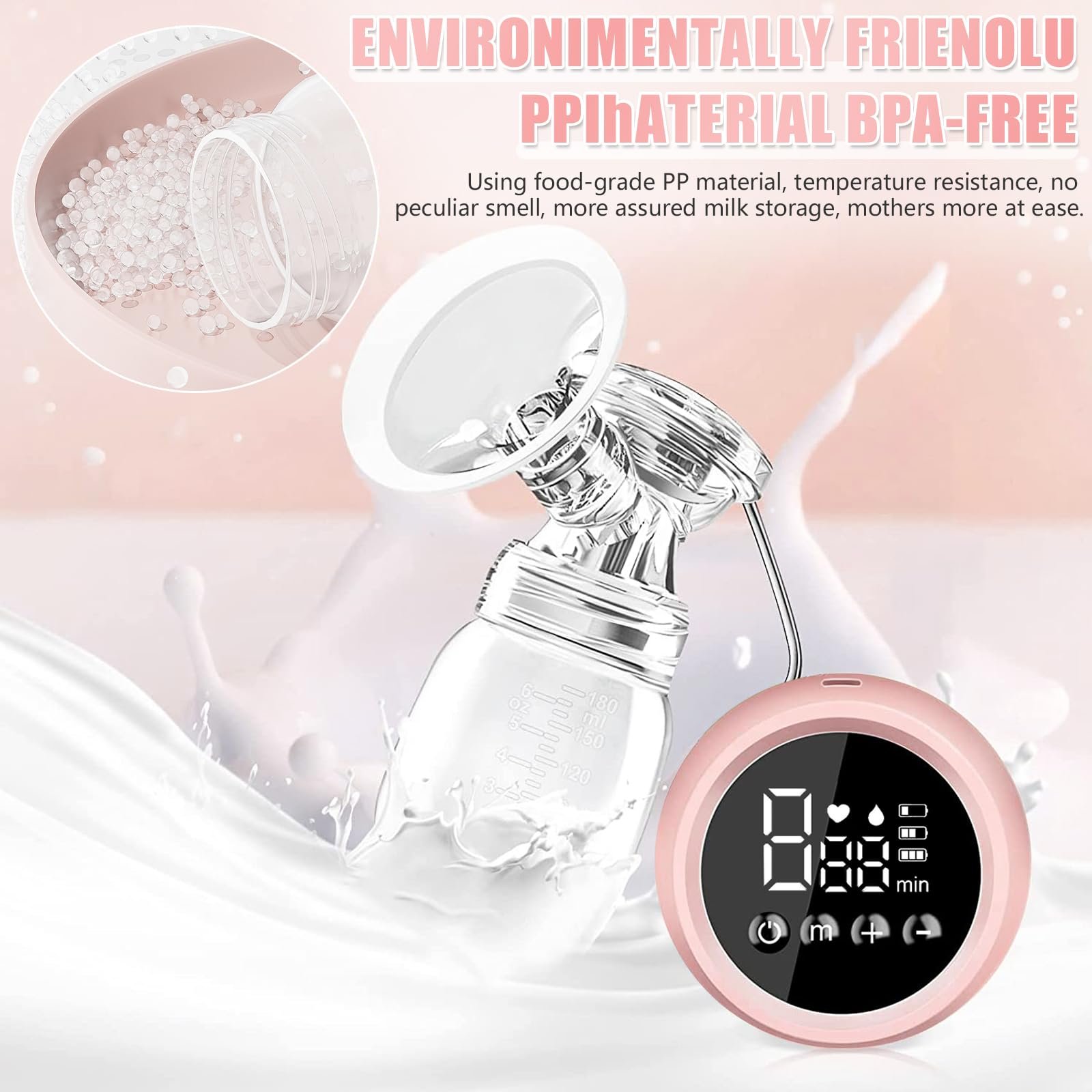 Электрический Молокоотсос Anluomania Портативный Двойной 3 Режима 9 Уровней LED, фото №6 Электрический Молокоотсос Anluomania Портативный Двойной 3 Режима 9 Уровней LED, фото №6