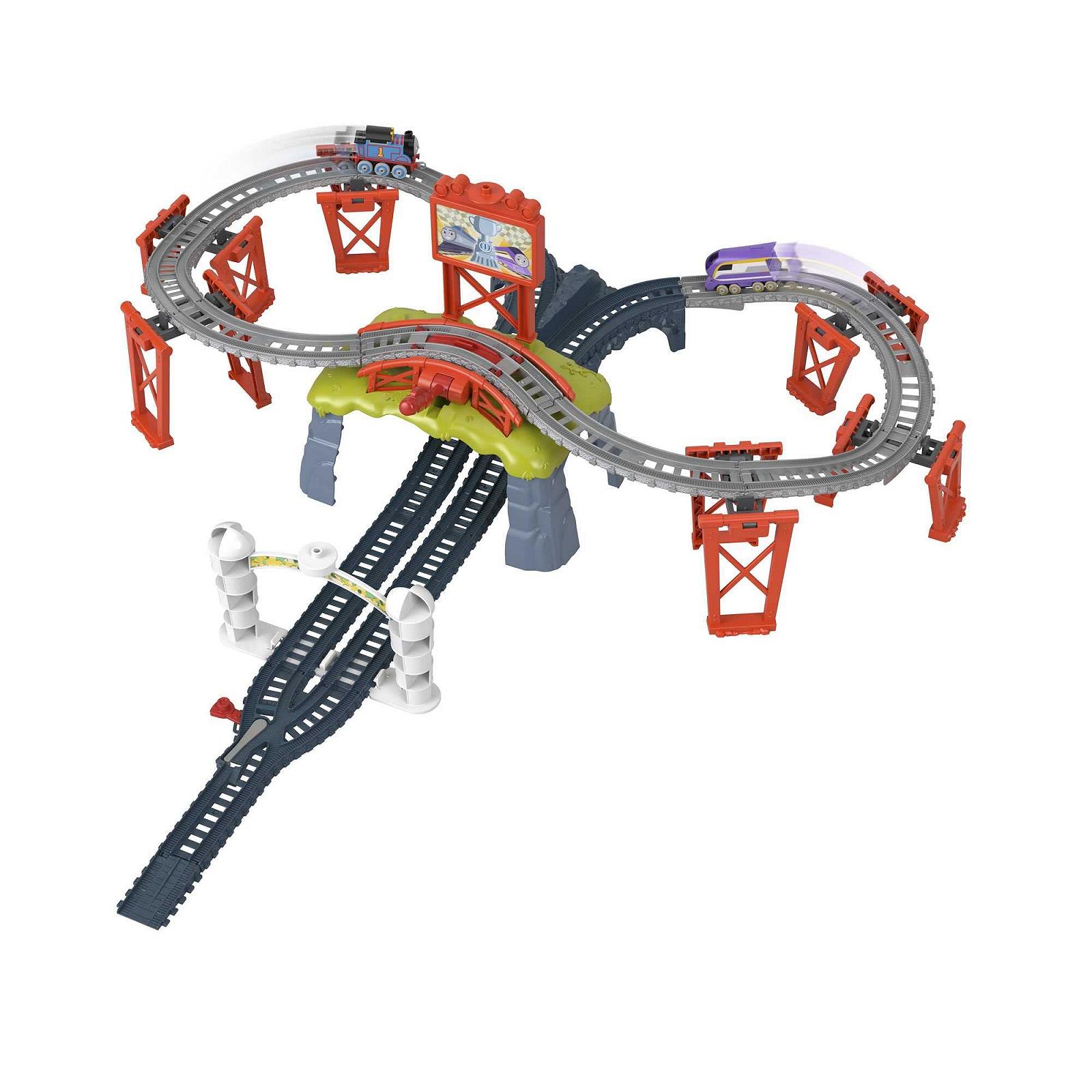 Іграшковий поїзд Thomas and Friends Fisher-Price HFW03 - Гонка за кубок Содора, фігурка Томас і Кана з поїздом та гоночною трасою, для дітей від 3 років, фото №6