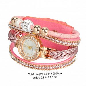 Наручные часы-браслет LIFKOME, стразы, модные браслеты для женщин, плетеный браслет, тканый браслет, синий synthetic.ua - Фото 1