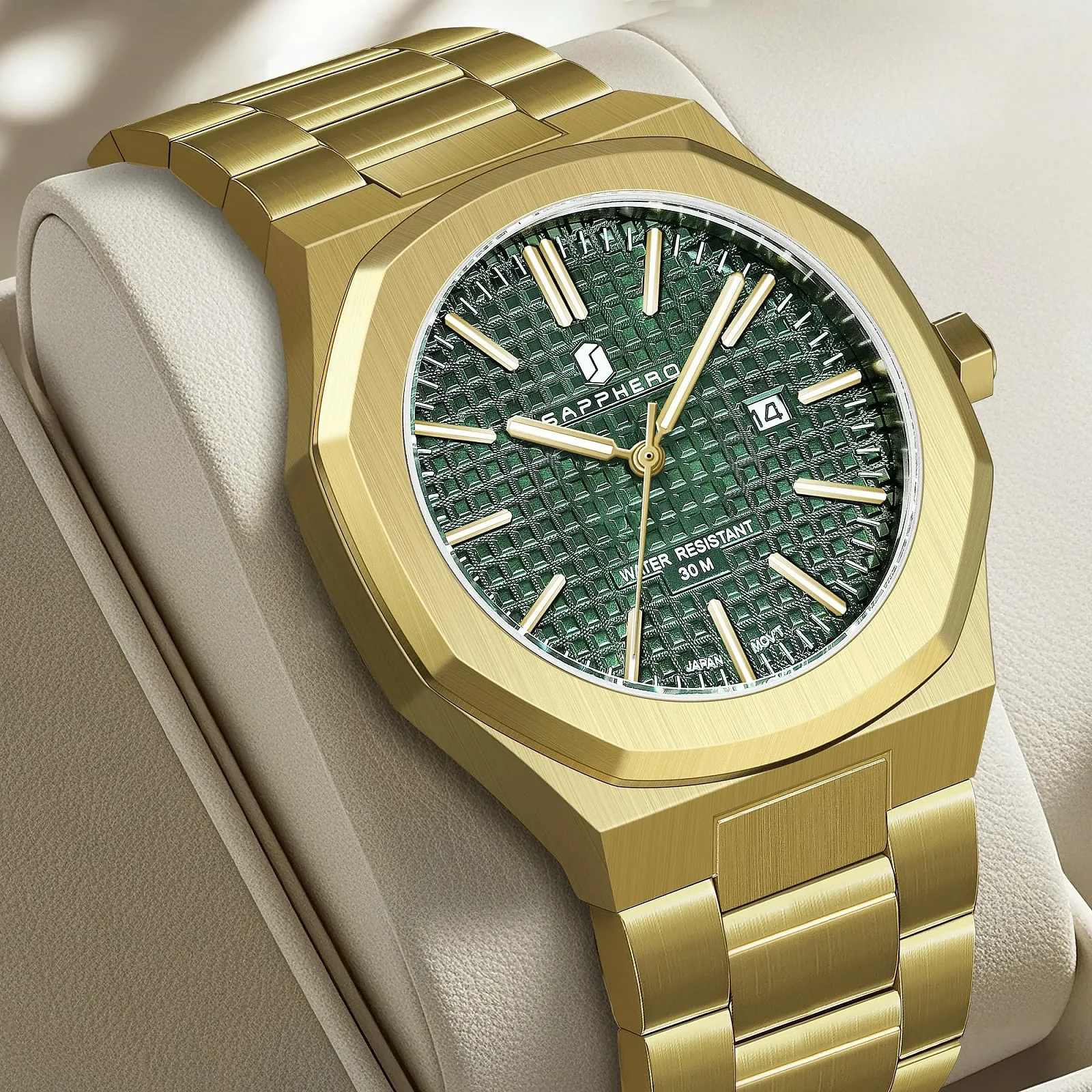 Часы SAPPHERO Мужские из нержавеющей стали 50 м Водонепроницаемые Классические Аналоговые Кварцевые с календарем, фото №4 Часы SAPPHERO Мужские из нержавеющей стали 50 м Водонепроницаемые Классические Аналоговые Кварцевые с календарем, фото №4