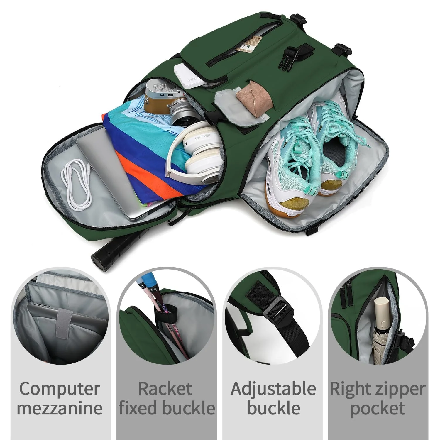 Рюкзак-сумка Kalesi Gym Duffle Bag 4-Way Водонепроницаемый с отделением для обуви, фото №9