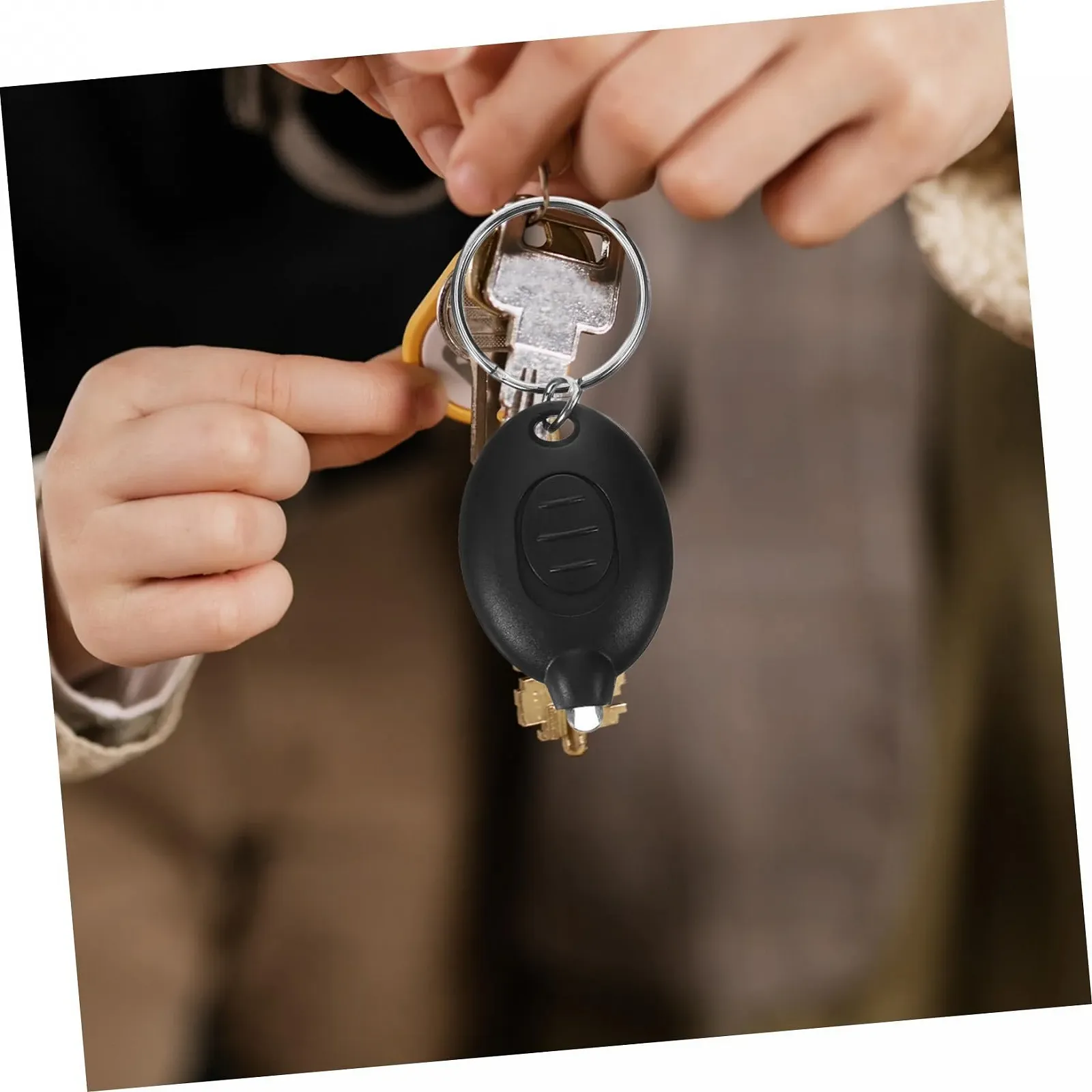 Міні-ліхтарик Брелок ABS Портативний для кемпінгу, походів та надзвичайних ситуацій Маленький Легкий Універсальний, фото №6