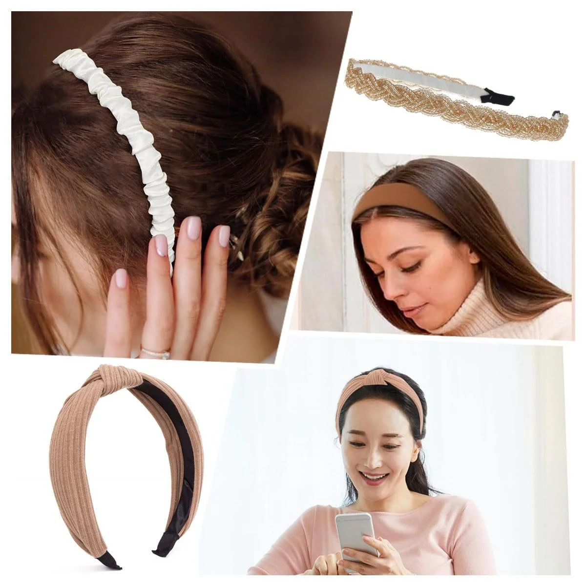 Набір жіночих обручів для волосся, різні моделі, фото №7