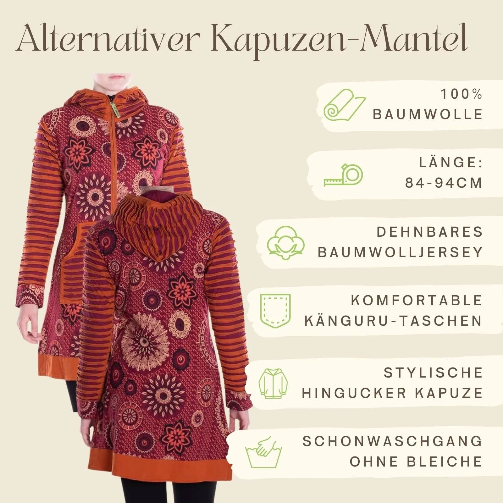 Пальто Vishes Женское с капюшоном Хлопок, фото №2 Пальто Vishes Женское с капюшоном Хлопок, фото №2